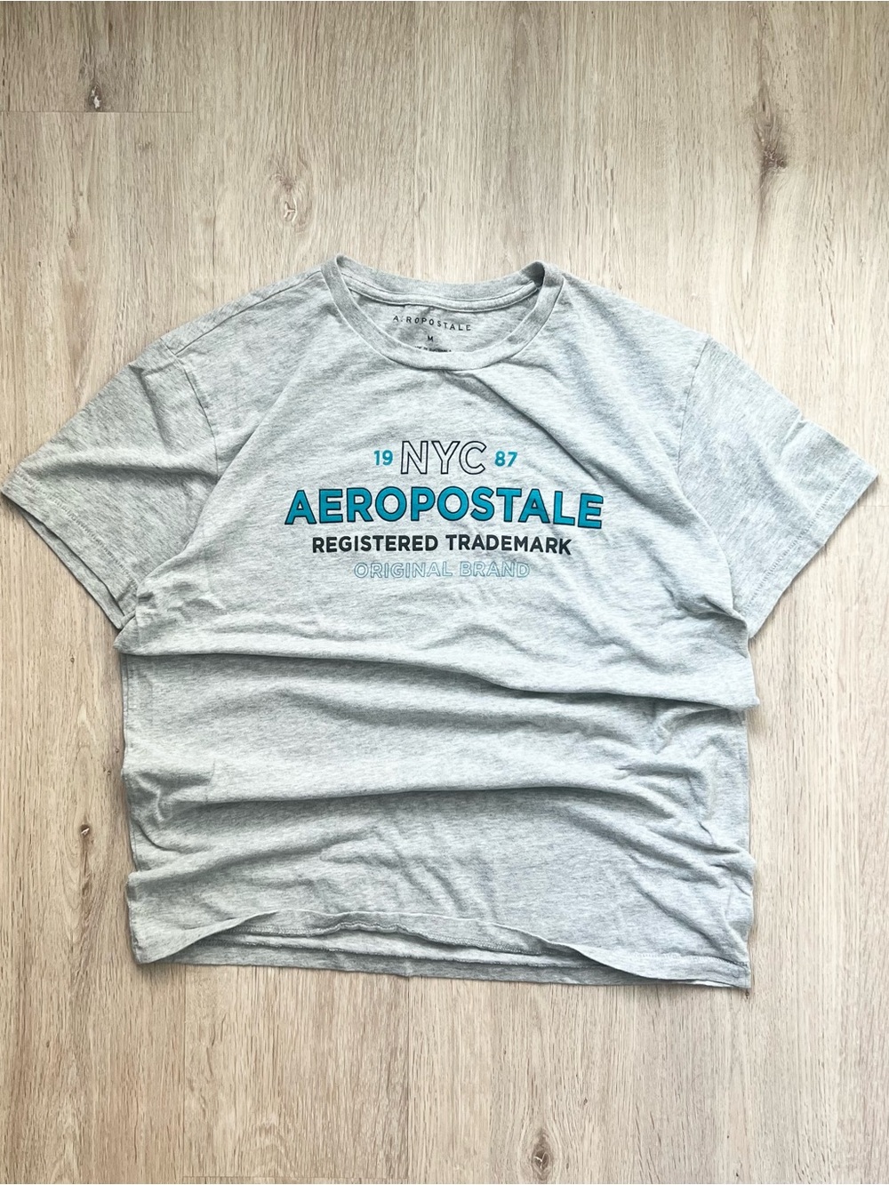 Vintage Y2K Aeropostale NYC Baby Tee Womens Medium Surf Crush Glitter McBling